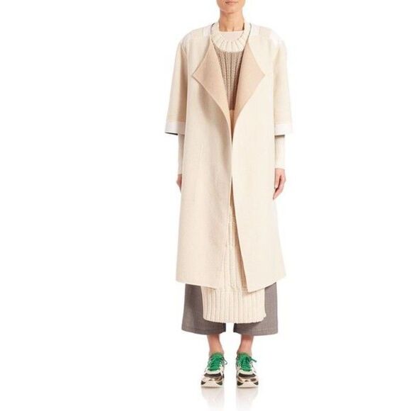 M. PATMOS Reversible Wool Travel Coat NWT Sz S - Picture 1 of 6